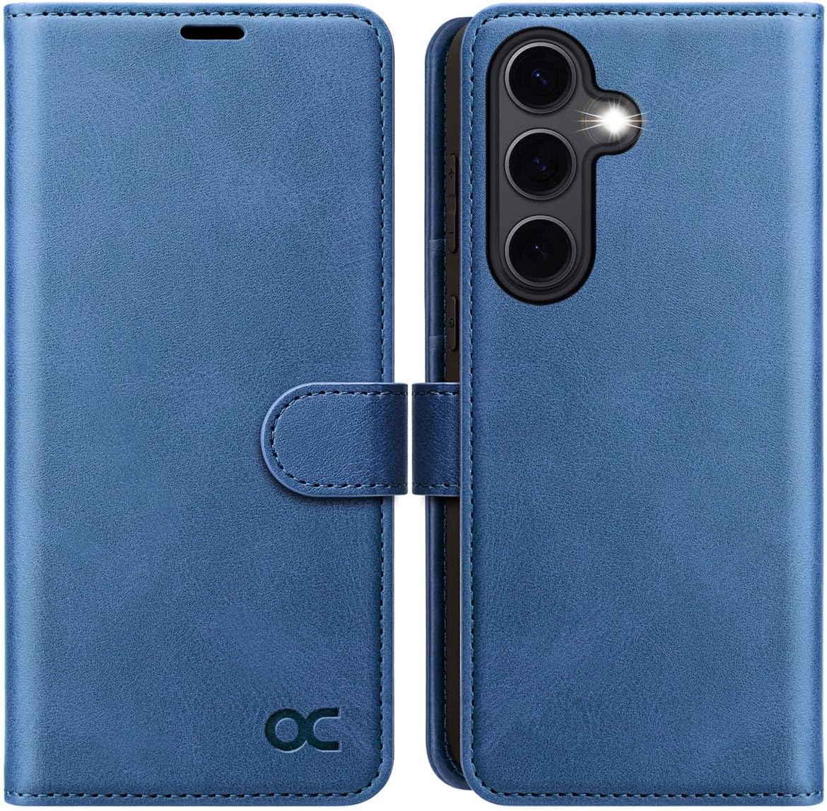 OCASE preklopni ovitek za Samsung Galaxy S24 FE, RFID, svetlo modra