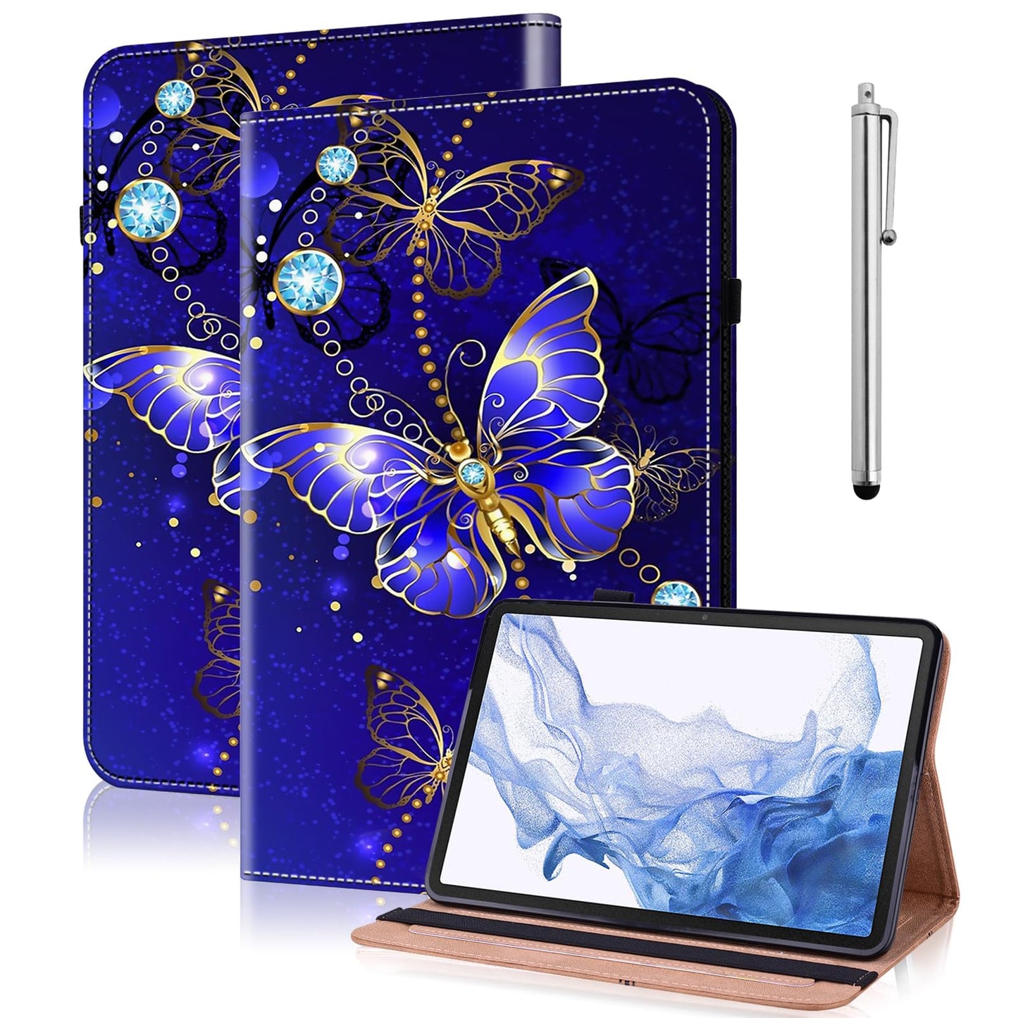 Ovitek z držalom za pisalo za Xiaomi Redmi Pad 10.61 diamantni metulj