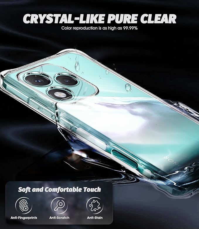 NEWZEROL TPU Case for Honor 400 Lite 5G – Clear, with Camera Protection, Shockproof