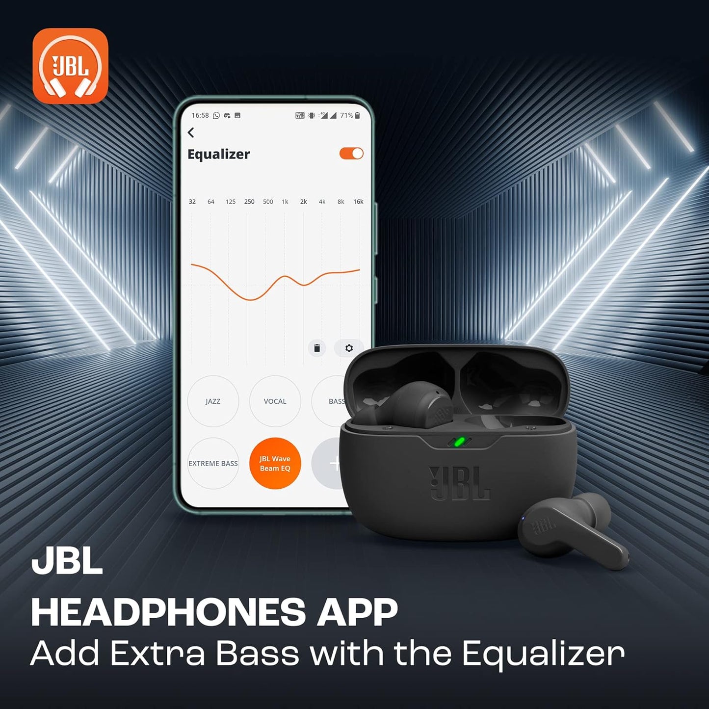 Brezžične slušalke JBL "Wave Beam"