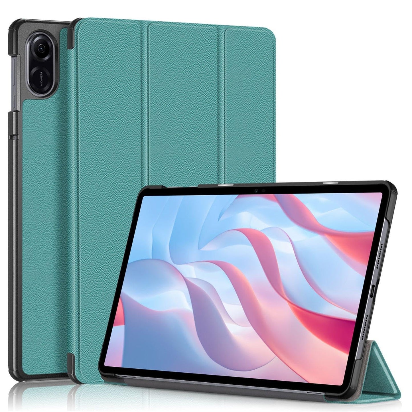 GIOPUEY preklopni ovitek za HONOR Pad X9 – 360° zaščita s stojalom, zelena
