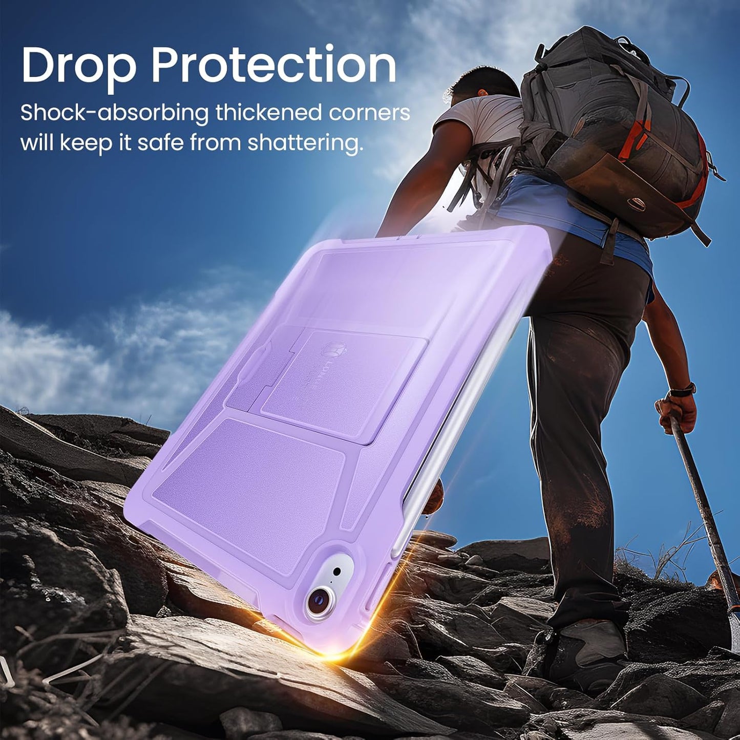 Ovitek za tablični računalnik "ZtotopCases" iPad Air 11" (2024), iPad Air 6. gen 5. / 4. gen 10.9 2022/2020 z držalom za