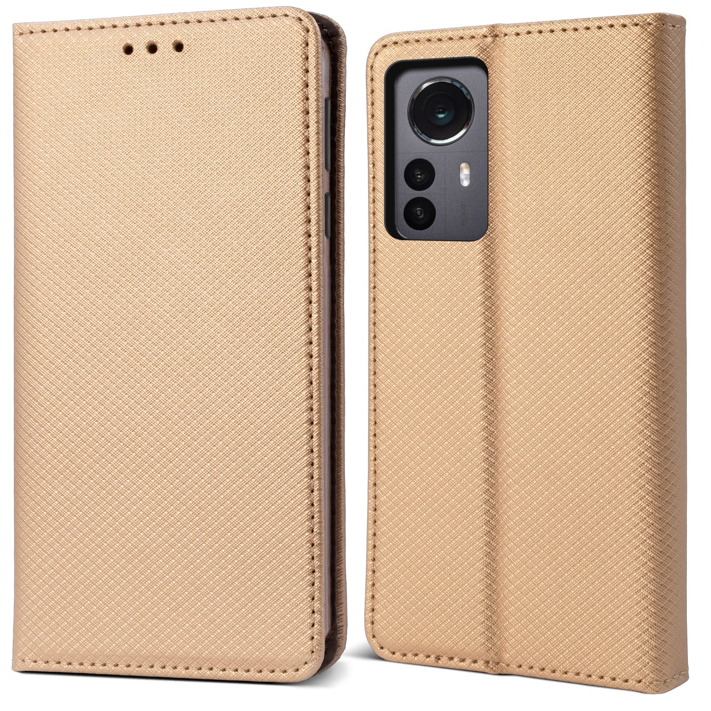 Moozy preklopna torbica za Xiaomi 12 Pro zlata