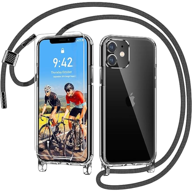 Komplet ovitek z vrvico + zaščitno steklo za iPhone 11 – AROYI