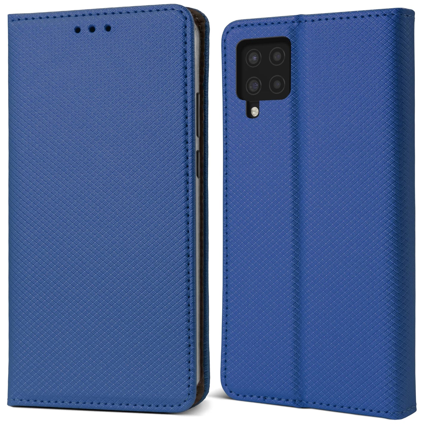 Preklopna torbica Moozy za Samsung Galaxy A22 4G temno modra