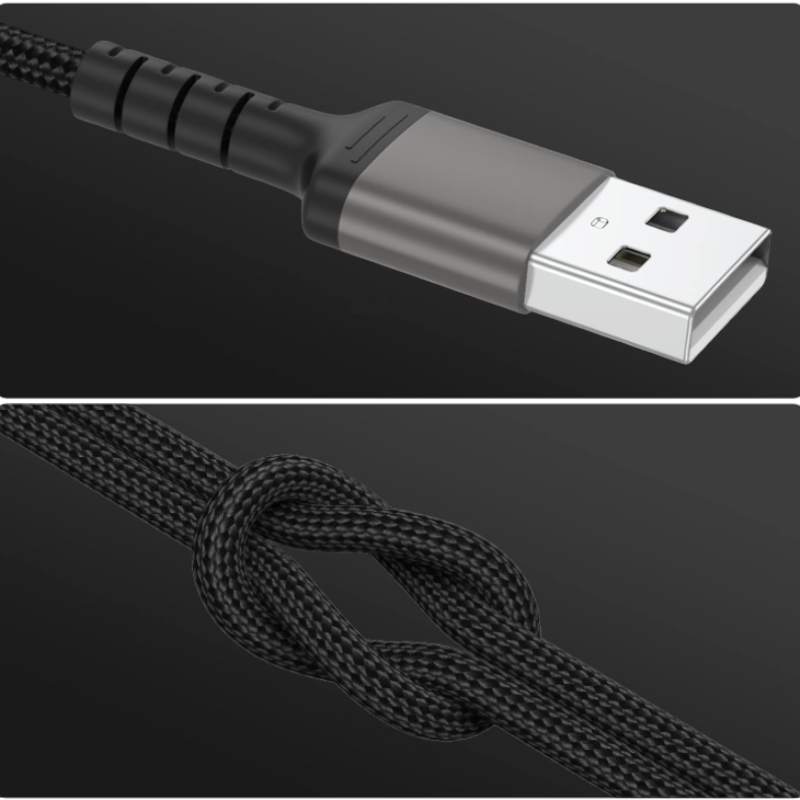 Polnilni in podatkovni kabel "Nylon Braided" 2m USB - lightning (2 kosa) – Adilift