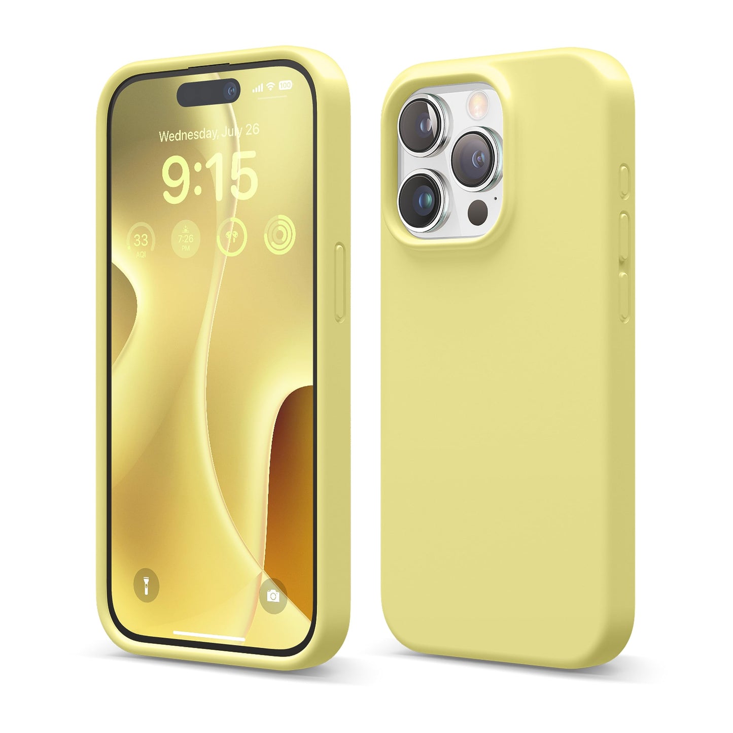 Elago silikonski ovitek za iPhone 15 Pro rumena