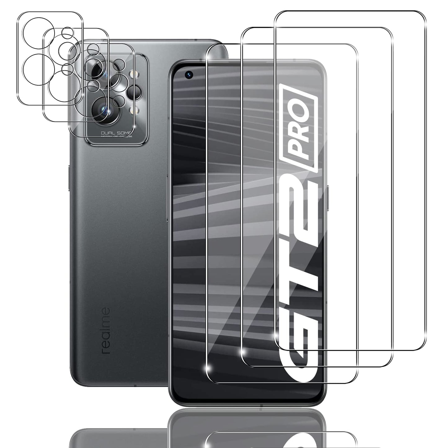 Muški paket 3+3 zaštitnih stakala za Realme GT 2 Pro 5G – zaslon i kamera
