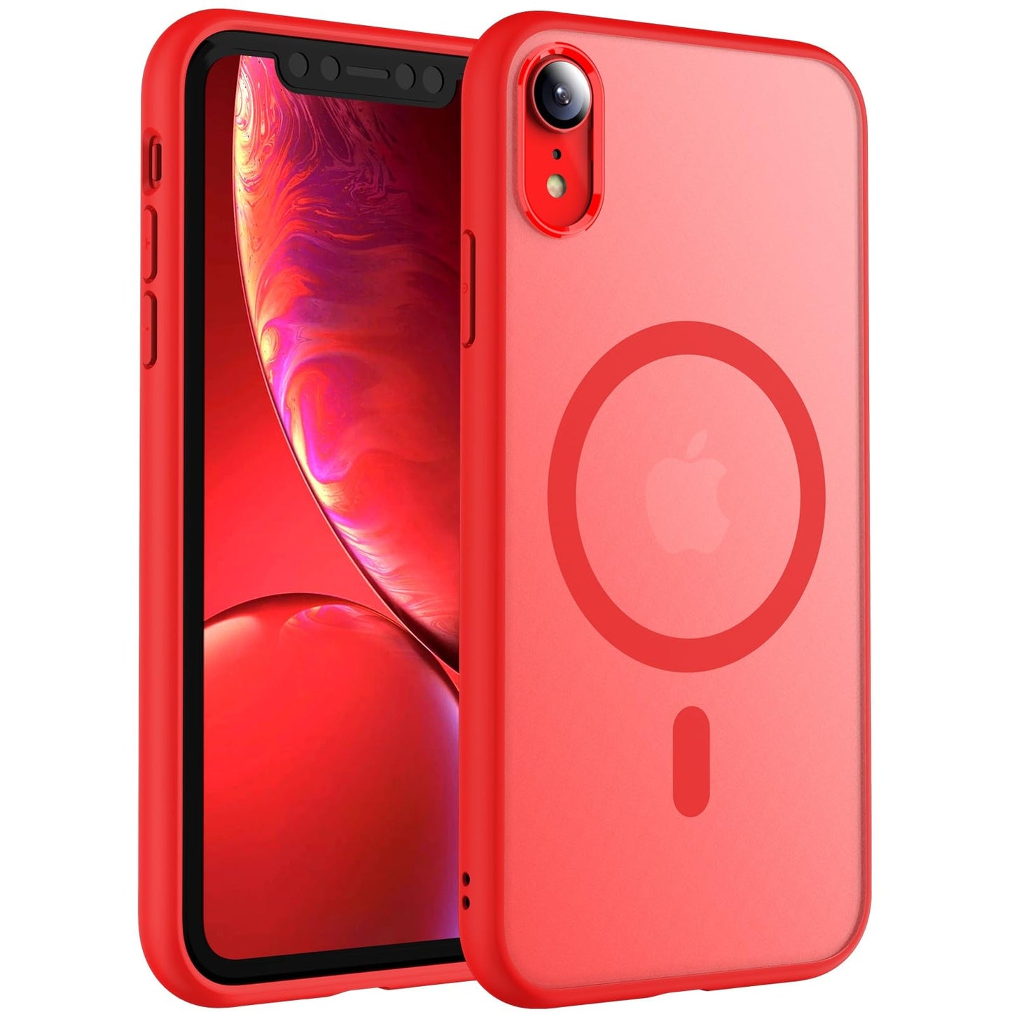 TOCOL-ovitek-za-iPhone-XR-6-1-MagSafe-mat-prozoren-rdeča:TOCOL ovitek za iPhone XR (6,1") – MagSafe, mat prozoren, rdeča