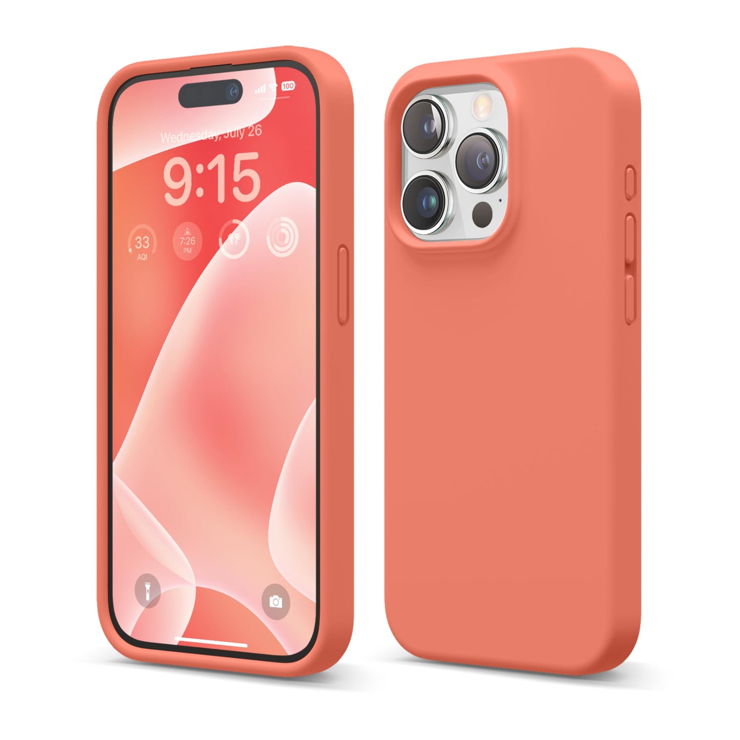 Elago tekoči silikonski ovitek iPhone 15 Pro pomelo roza