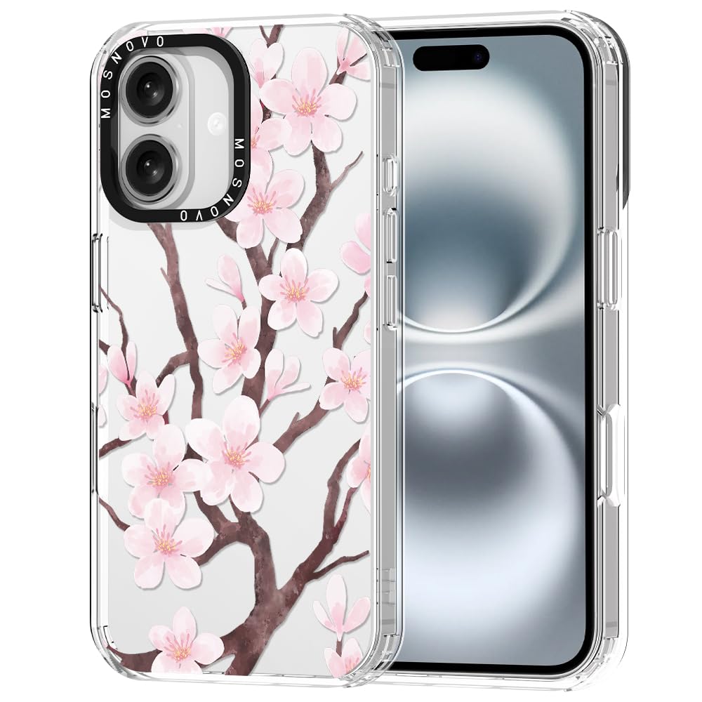 MOSNOVO ovitek za iPhone 16 Plus Cherry Blossom Flower