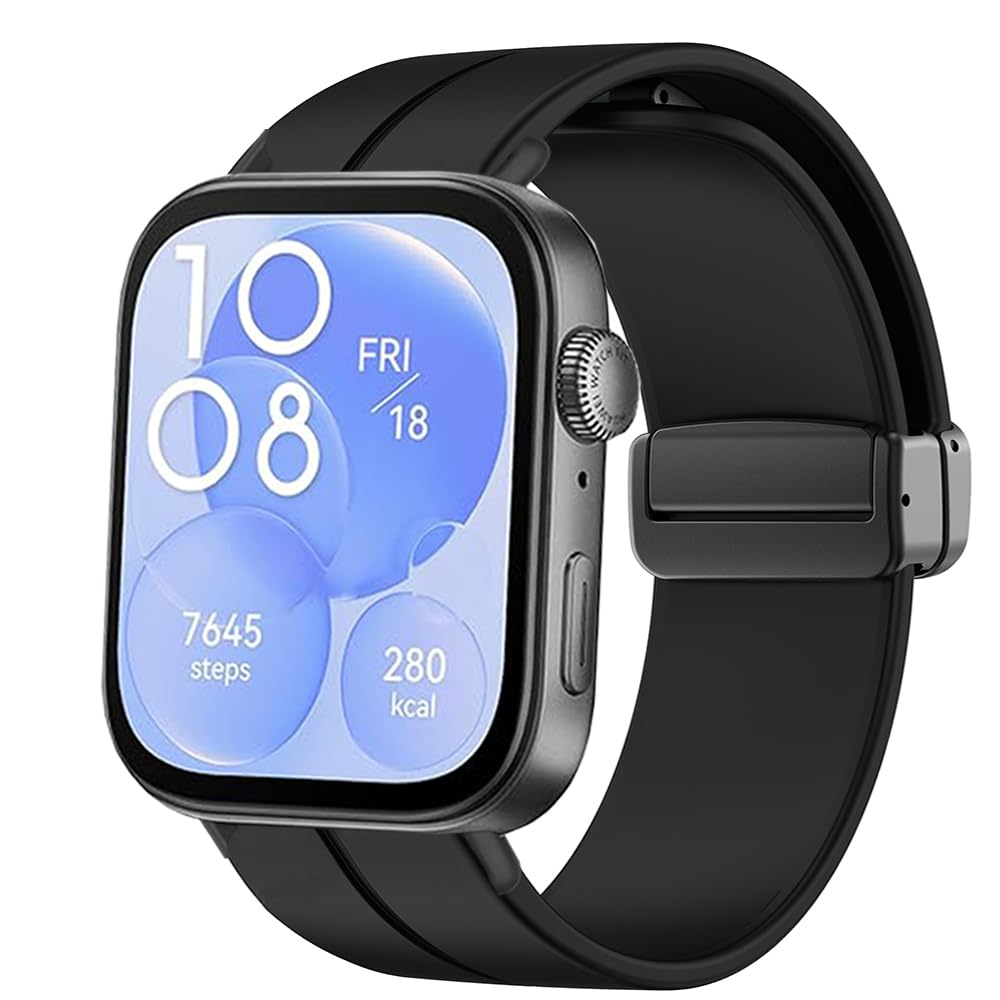 Blueshawe Silicone Strap for Huawei Watch Fit 3 – Magnetic, Adjustable, Comfortable