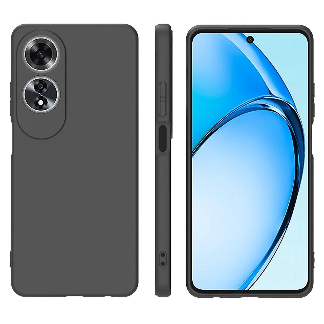 Silikonski ovitek Heioloo za Oppo A60 – črna
