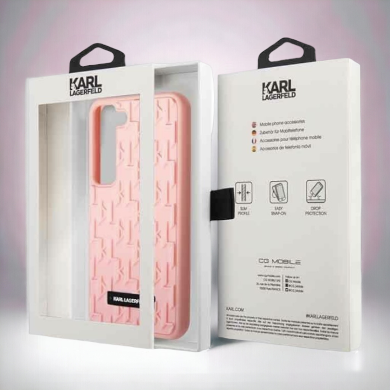 Ovitek Karl Lagerfeld "3D monogram - pink" za Samsung Galaxy S23 Plus (KLHCS23MRUPKLPP)