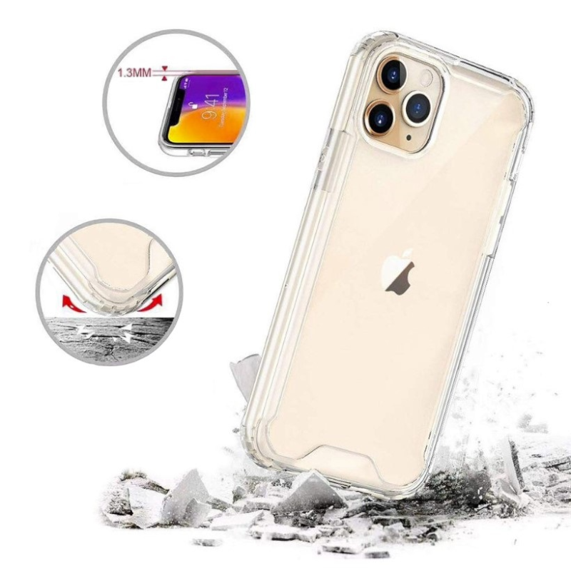 Silikonski ovitek "Acrylic" za iPhone 13 Pro - black – Infostyle