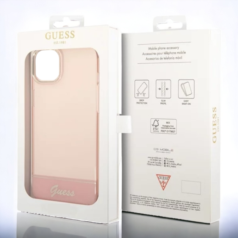 Ovitek Guess za iPhone 14 Pro - roza (GUHCP14LHGCOP)
