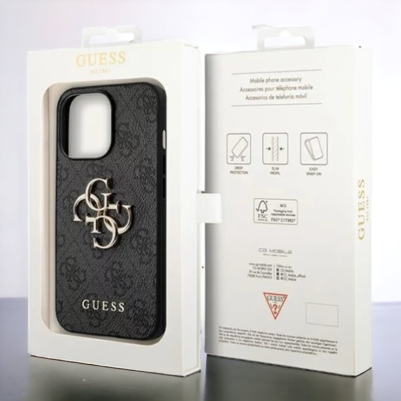 Ovitek Guess "grey 3D" za iPhone 14 Pro (GUHCP14L4GMGGR)