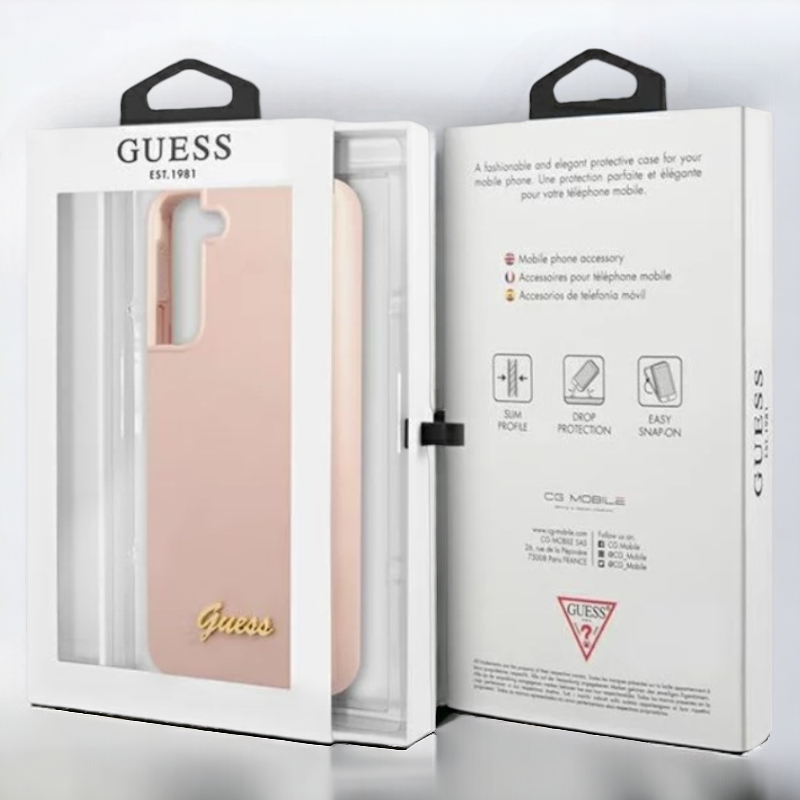 Ovitek Guess "pink - Metal Logo" za Samsung Galaxy S23 Plus (GUHCS23MLSLMGPP)