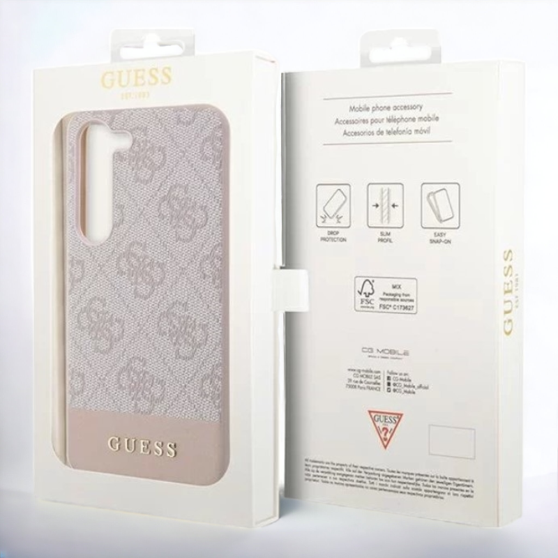 Ovitek Guess "pink - 4G" za Samsung Galaxy S23 (GUHCS23SG4GLPI)