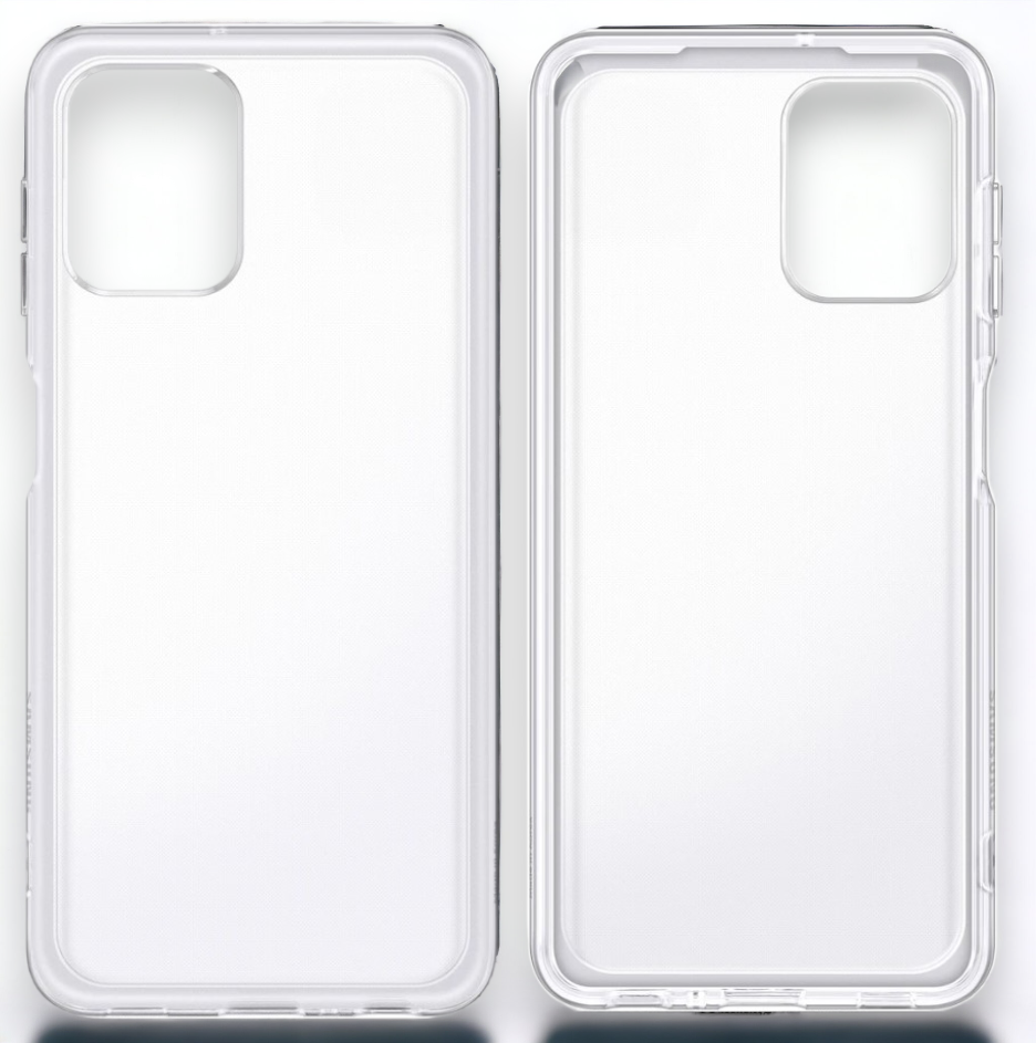 Original Samsung silikonski ovitek "Soft Clear" za Samsung Galaxy A22 4G - prozorna