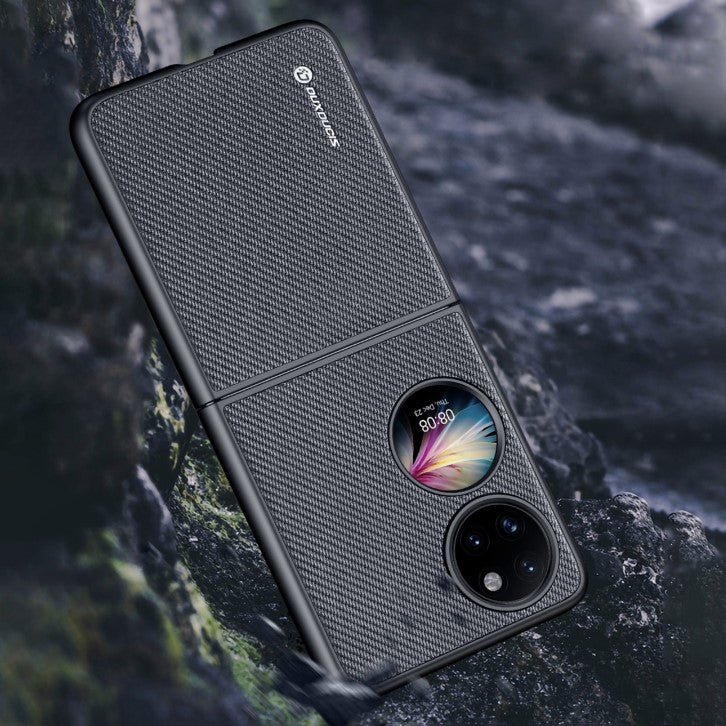 Premium preklopna torbica "FINO" za Huawei P50 Pocket - Črna – Dux Ducis