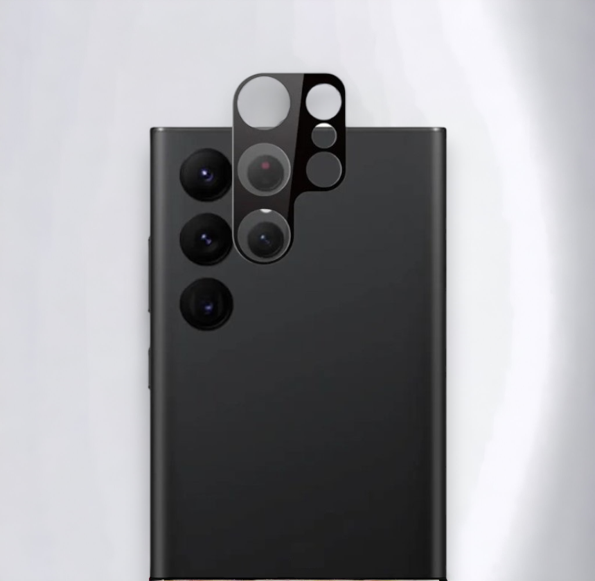 Zaščitno steklo za kamero (Metal black) za Samsung Galaxy S23 Ultra - črna – Lito