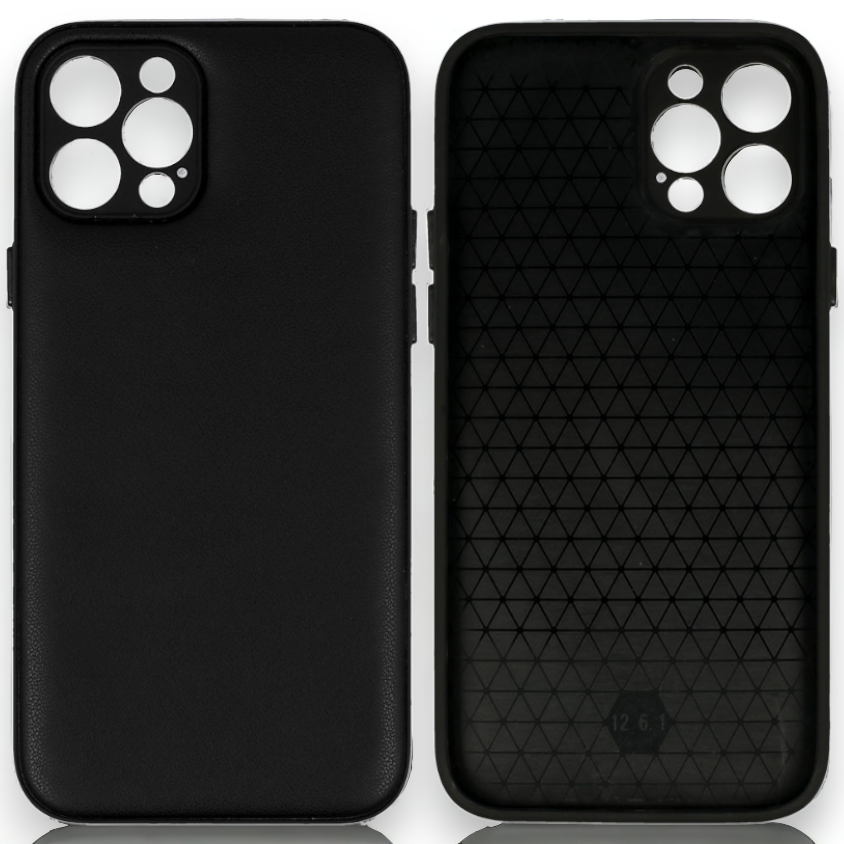 Silikonski ovitek "Smooth Leather 3D" za iPhone 11 Pro - črna – Infostyle