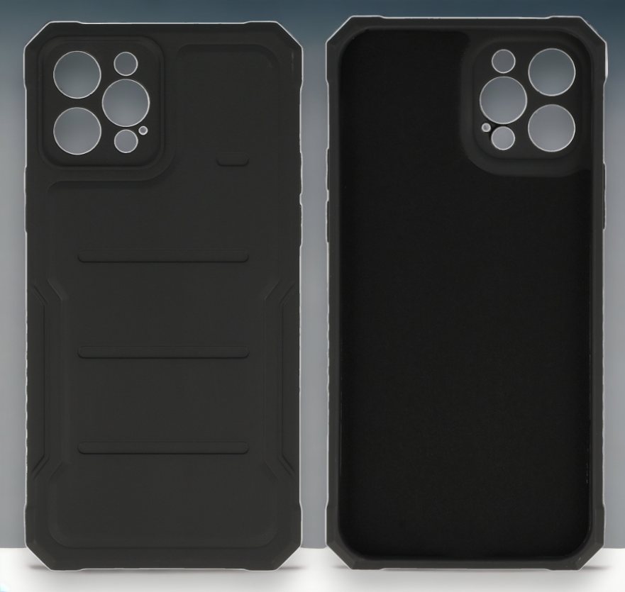Silikonski ovitek "Protector" za iPhone 12 Pro Max - črna – Infostyle