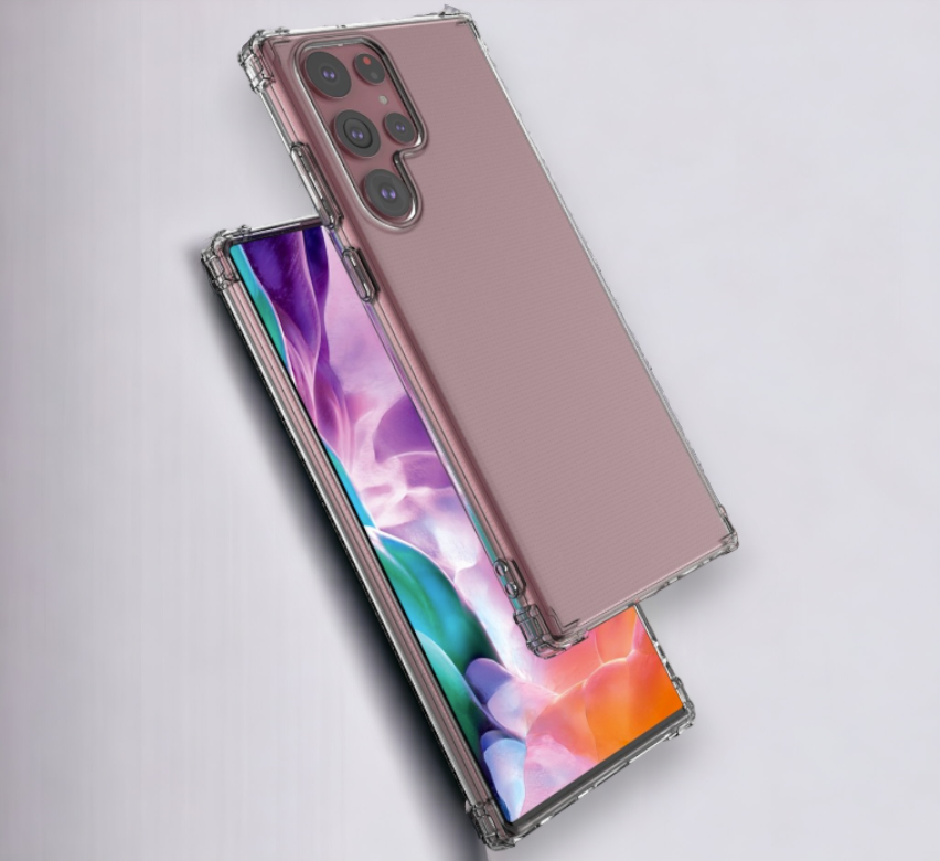 Silikonski ovitek "Antishock" za Samsung Galaxy S22 Ultra (0.5 mm) - Transparent – Infostyle – Prozorna / TPU silikon