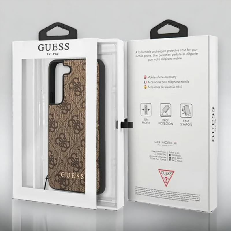 Ovitek Guess "brown charms" za Samsung Galaxy S23 (GUHCS23SGF4GBR)