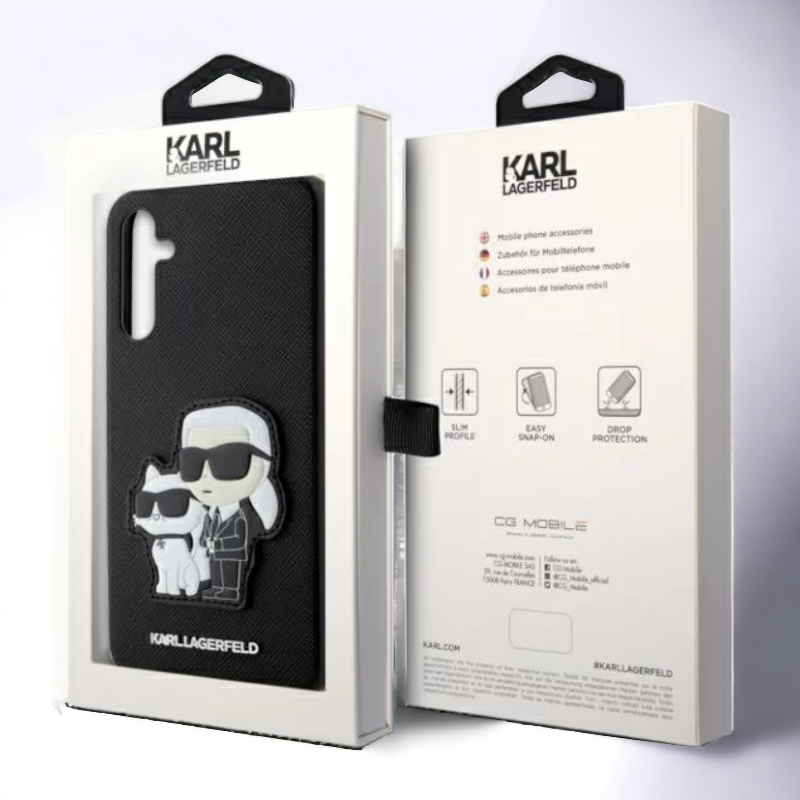 Ovitek Karl Lagerfeld "Saffiano - Karl and Choupette" za Samsung Galaxy A34 (KLHCA34SANKCPK)