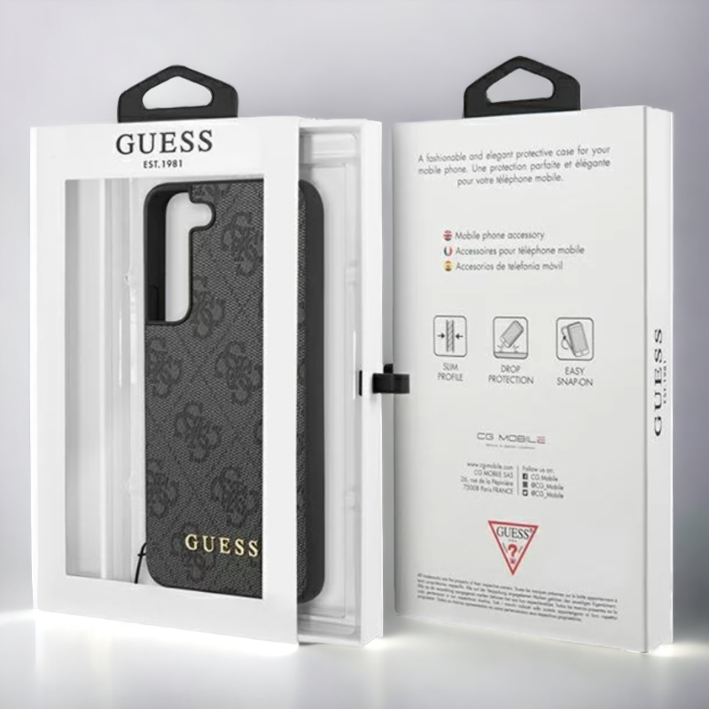 Ovitek Guess "grey charms" za Samsung Galaxy S23 (GUHCS23SGF4GGR)