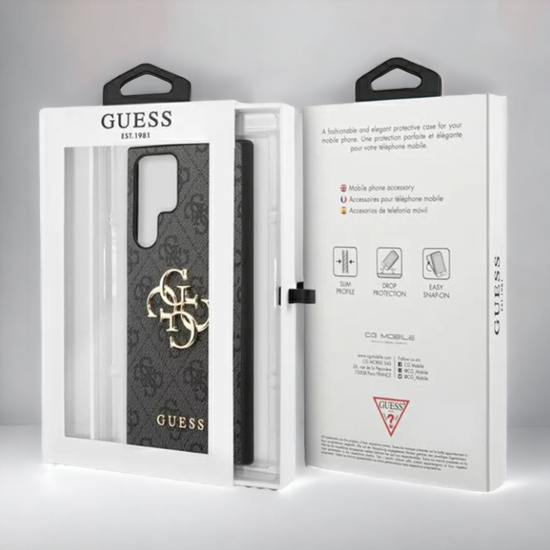 Ovitek Guess "grey 3D" za Samsung Galaxy S23 Ultra (GUHCS23L4GMGGR)