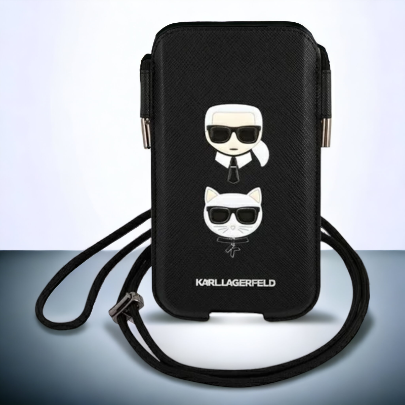 Torbica Karl Lagerfeld "Saffiano Ikonik Kar & Choupette Head " - 6,1'' (KLHCP12MOPHKCK)