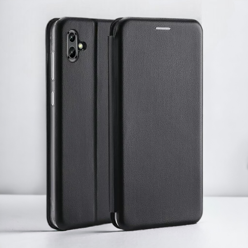 Preklopna torbica "Magnetic" za Samsung Galaxy Xcover 6 Pro – Beline – Črna / Ekološko usnje + TPU silikon