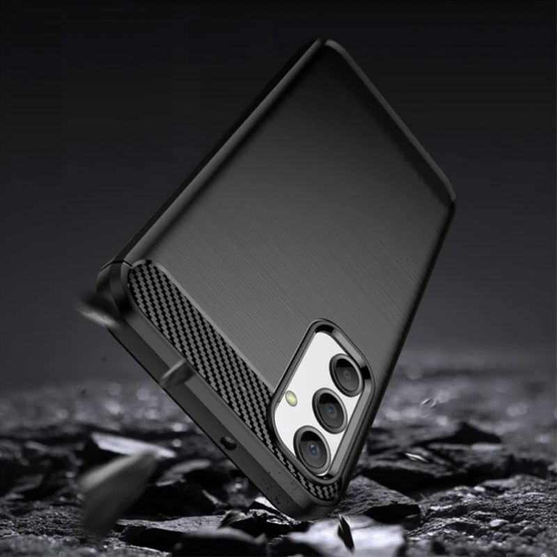 Silikonski ovitek "carbon" za Samsung Galaxy A24 - Črna – Techsuit