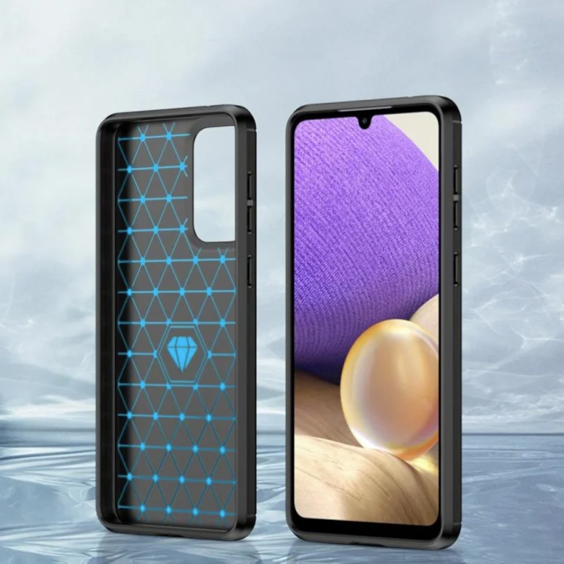 Silikonski ovitek "carbon" za Samsung Galaxy A72 4G/5G - Črna – Techsuit