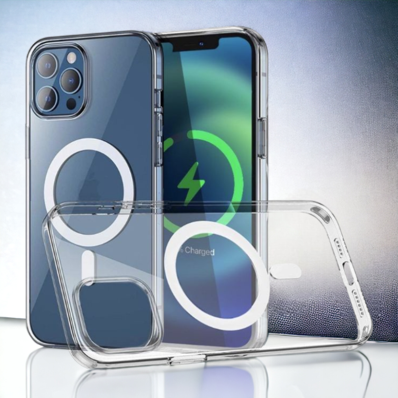 Silikonski ovitek "Magsafe" za iPhone 13/14/15 – Infostyle – Prozorna / TPU silikon