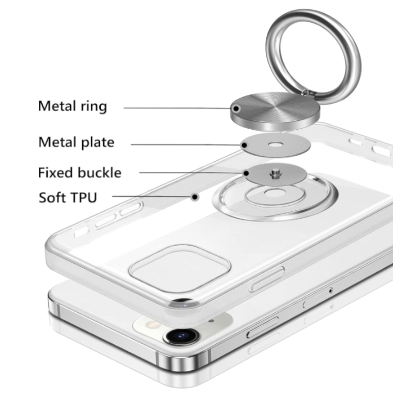 Silikonski ovitek "Silver Ring" za iPhone 14 – Infostyle