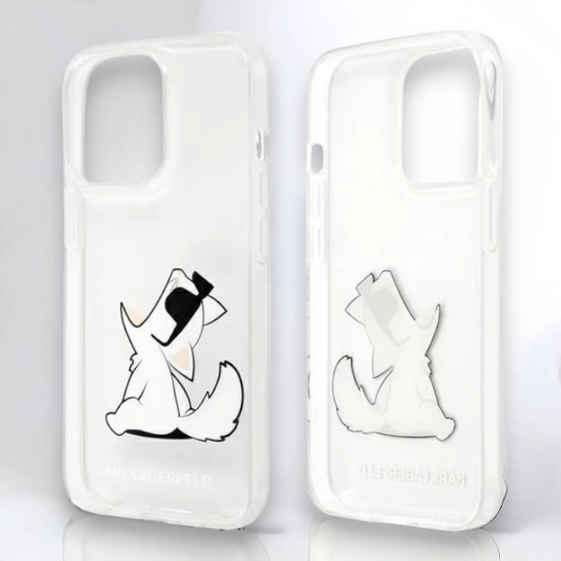 Silikonski ovitek Karl Lagerfeld "Choupette" za iPhone 14 Pro (KLHCP14LCFNRC)