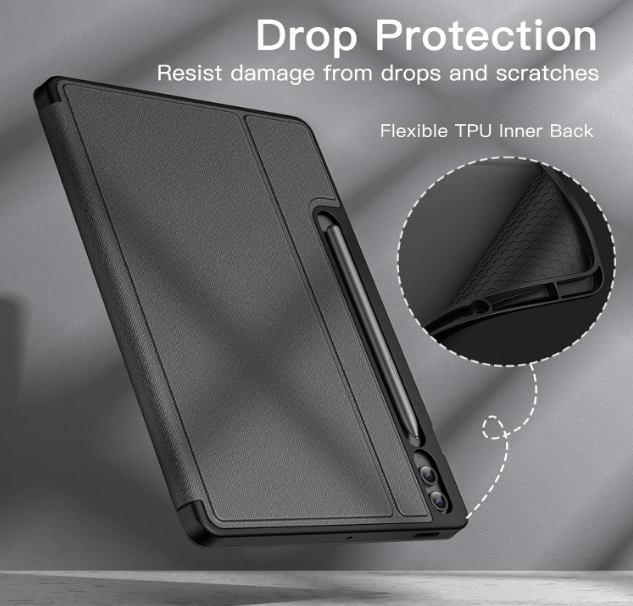 Preklopna torbica "Protective" za tablični računalnik Samsung Galaxy Tab S9 Fe+ 12.4" – JETech
