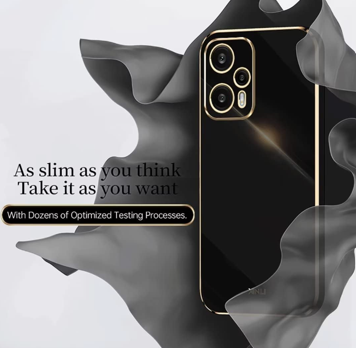 Silikonski ovitek "Gold Edging" za Xiaomi Poco F5 – Infostyle
