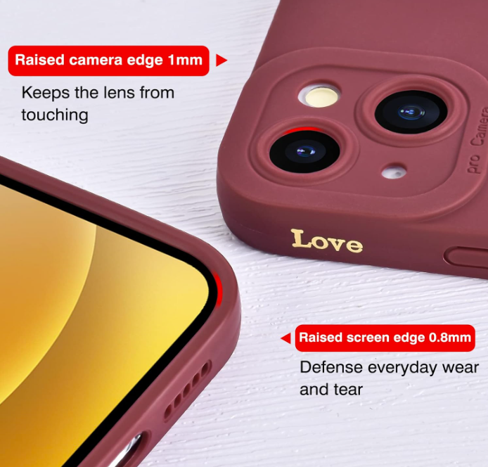 Silikonski ovitek "Golden Heart" za iPhone 13 – Infostyle
