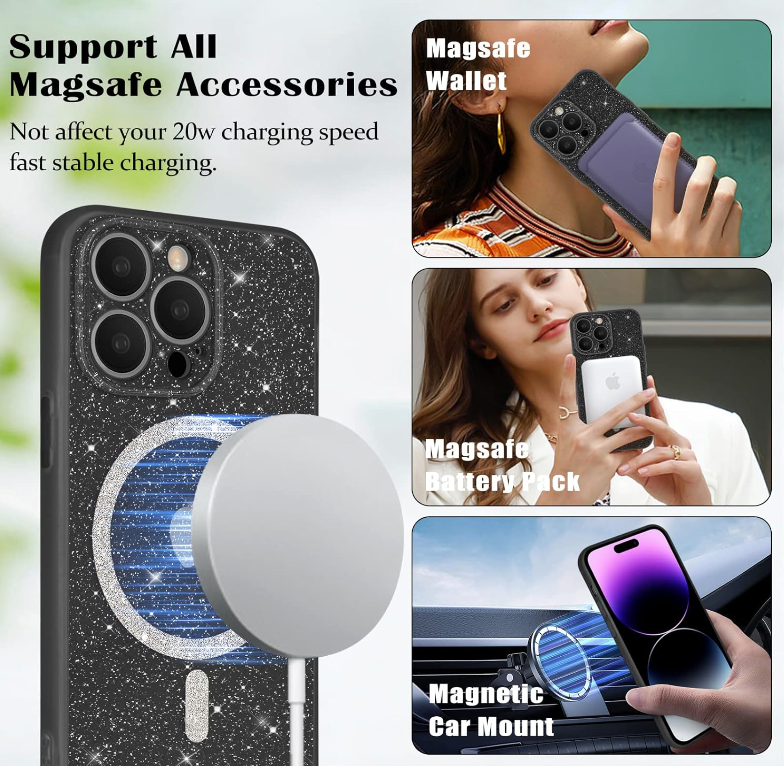 Ovitek "Glitter MagSafe" za iPhone 14 Pro – Infostyle