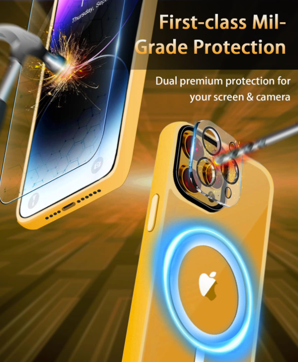 Komplet ovitek "MagSafe" + 2x zaščitno steklo + 2x zaščita za kamero za iPhone 14 Pro – Infostyle
