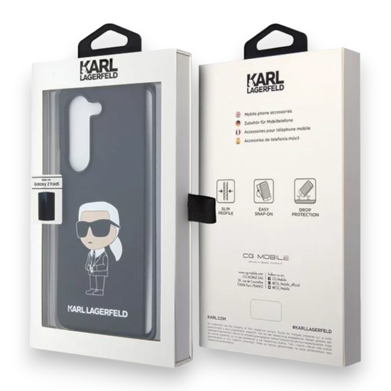 Silikonski ovitek Karl Lagerfeld "Liquid Silicone Choupette" za Samsung Galaxy Z Fold 5 (KLHCZFD5SNIKBCK)