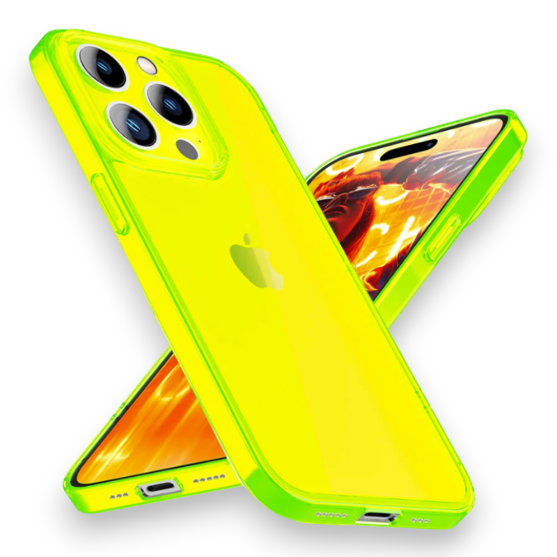Ovitek "Neon Translucent Nalia" za iPhone 15 Pro – Rumena / TPU silikon