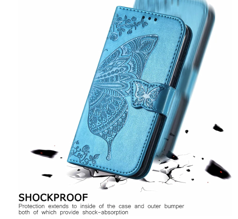 Preklopna torbica "Blue Butterfly" za Wiko Y82 – Infostyle