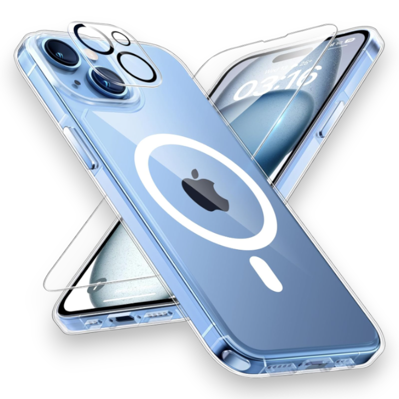 Zaščitno steklo + zaščita za kamero "Tauri protection" za iPhone 15