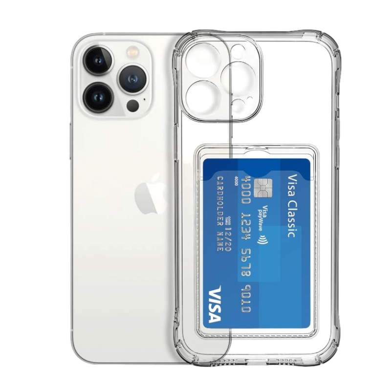 Ovitek za telefon "Antishock Card Slot" iPhone 13 Pro Max – Infostyle – Prozorna